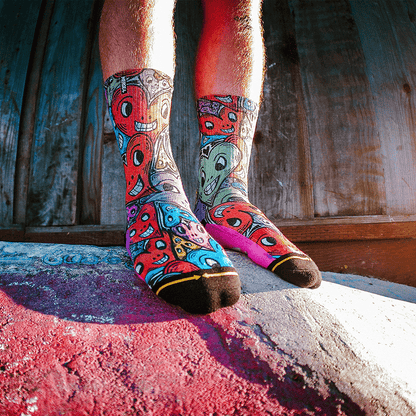 Adam Keely Hearts Adult Crew Socks