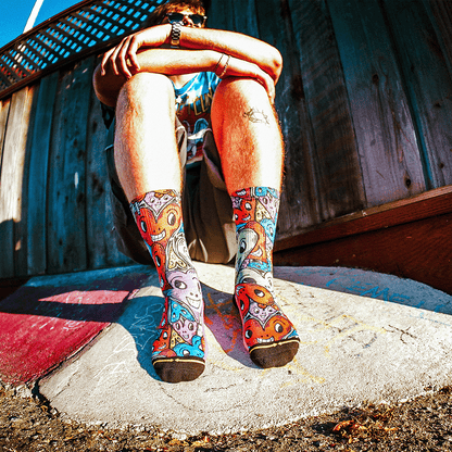 Adam Keely Hearts Adult Crew Socks