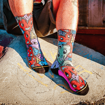 Adam Keely Hearts Adult Crew Socks