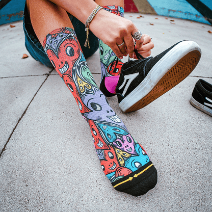 Adam Keely Hearts Adult Crew Socks