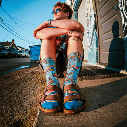 Disco Kitty Adult Crew Socks