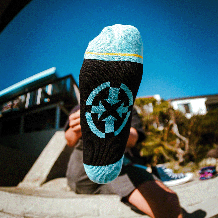 Barrio Crab Adult Crew Socks with Art by Max Ehrman