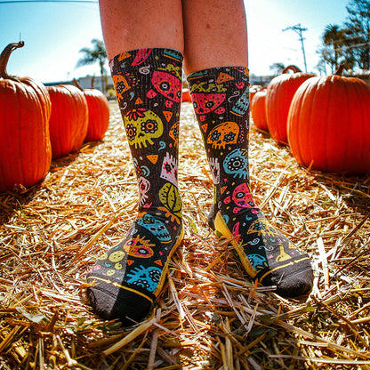 Walmazan Sugar Skulls Mini Adult Crew Socks