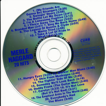Merle Haggard – 20 Hits Music CD