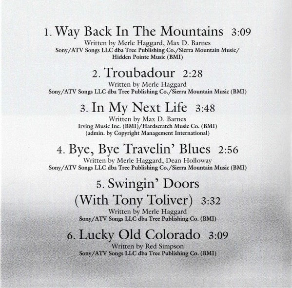 Merle Haggard – Best Of The 90's Volume Two Music CD