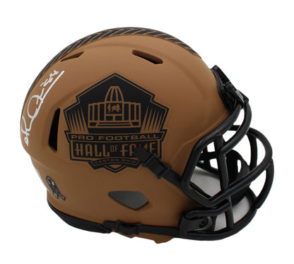 Michael "Playmaker" Irvin Autographed Hall Of Fame Salute To Service Mini Helmet