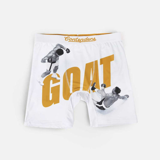 Muhammad Ali Goat Mens Brief Shorts White