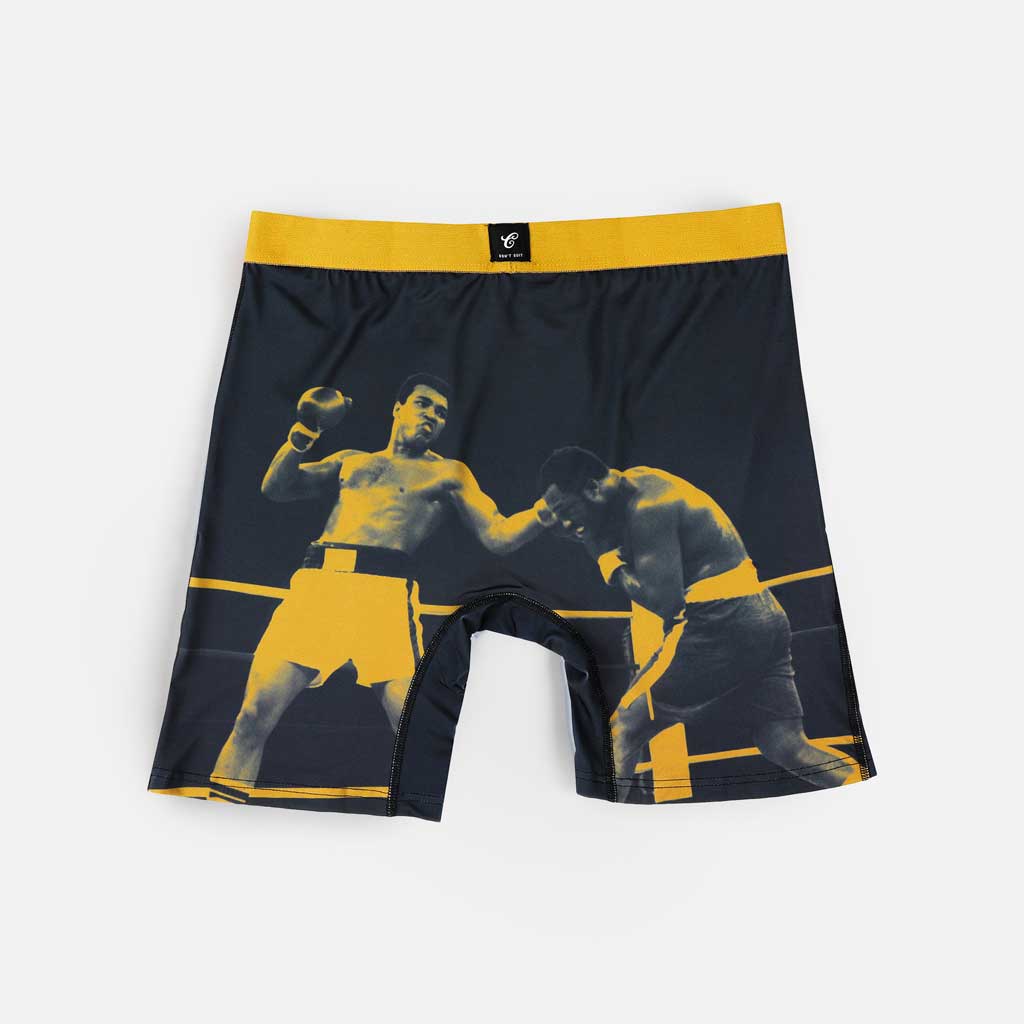 Muhammad Ali Thrilla Mens Brief Shorts Black