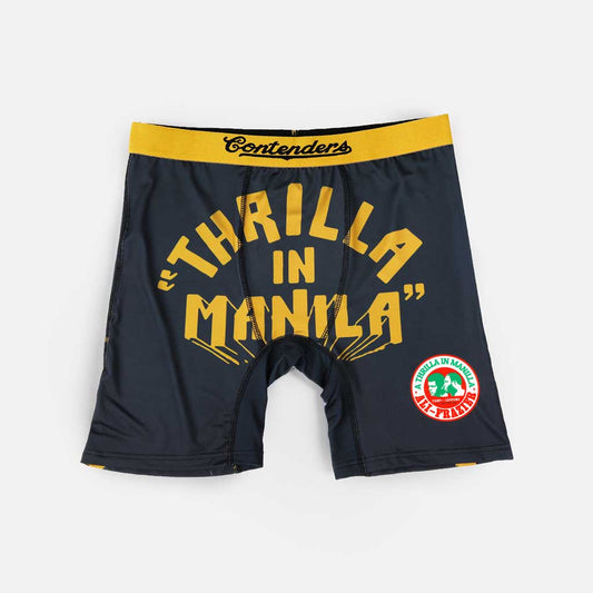 Muhammad Ali Thrilla Mens Brief Shorts Black