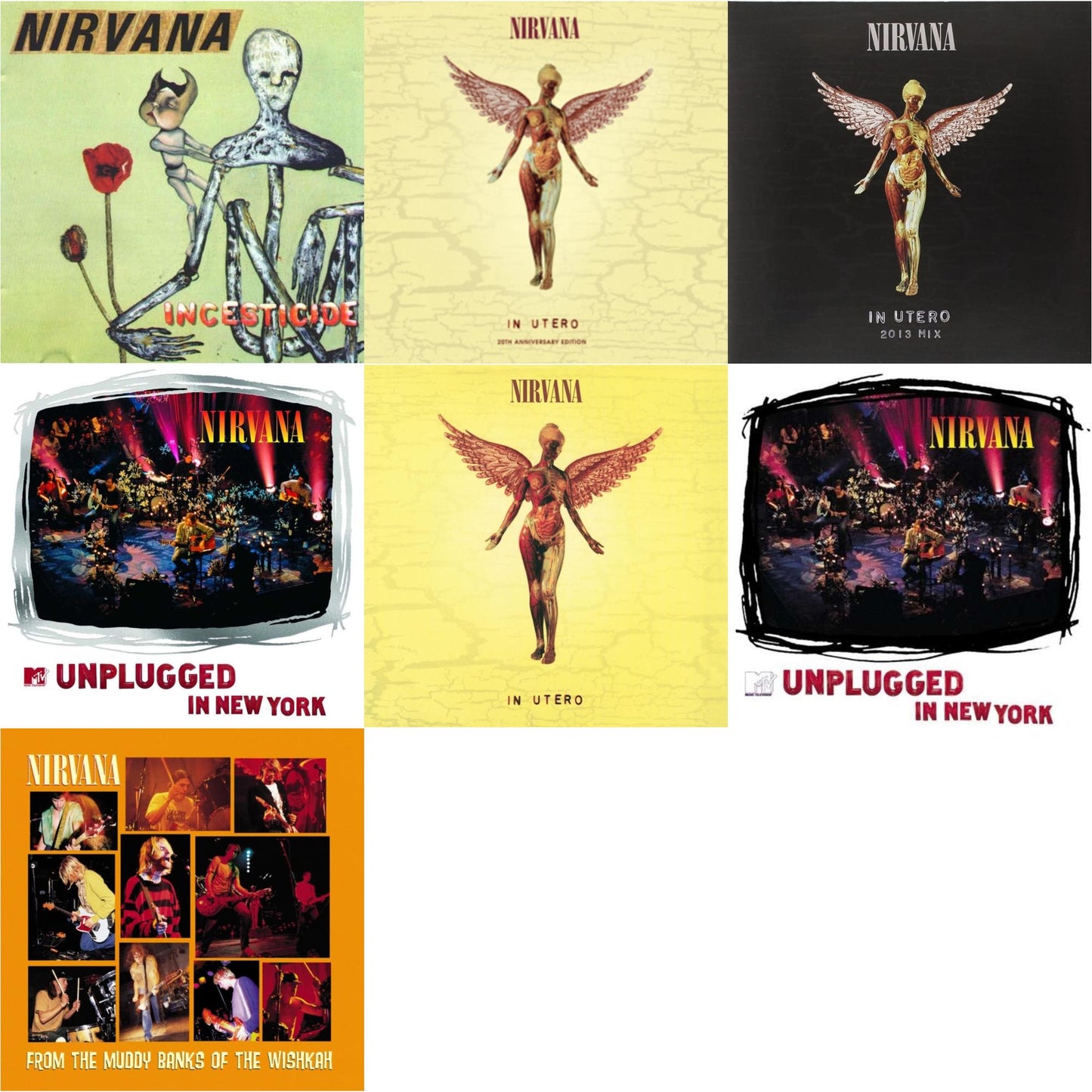 Nirvana - Incesticide (20Th Anniversary 45RPM Edition) & In Utero & In Utero: 2013 Mix (2LP) & Mtv Unplugged In New York (2 LP) & In Utero (180G/33-1/3 RPM) & Unplugged In N.Y. & From The Muddy Banks Of The Wishkah