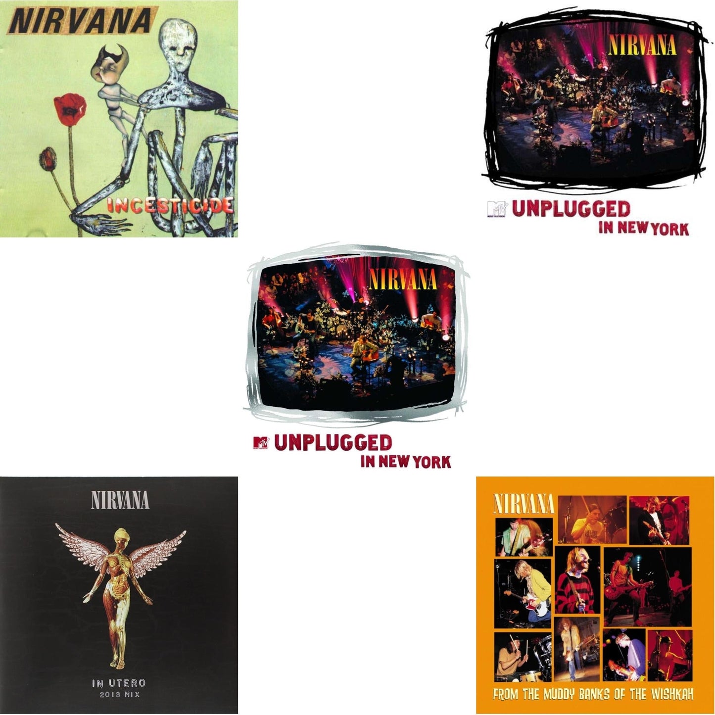 Nirvana - Incesticide (20Th Anniversary 45RPM Edition) & In Utero: 2013 Mix (2LP) & Mtv Unplugged In New York (2 LP) & Unplugged In N.Y. & From The Muddy Banks Of The Wishkah