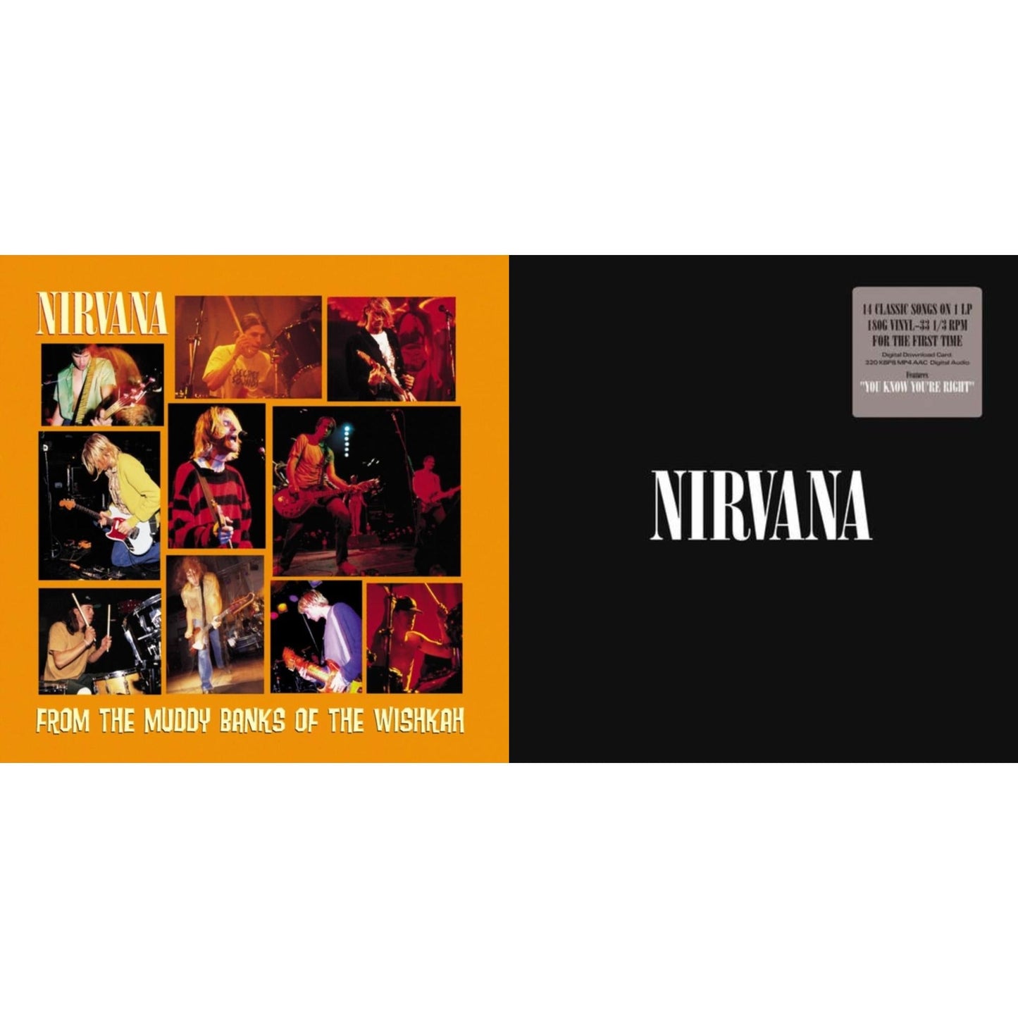 Nirvana - Nirvana (150G/Dl Code) & From The Muddy Banks Of The Wishkah - LP Vinyl Bundle