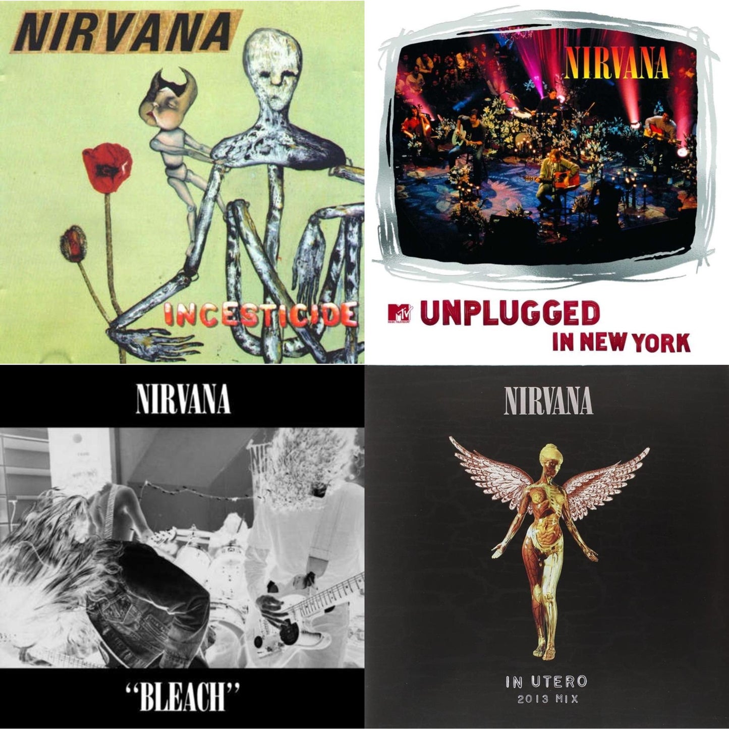 Nirvana - Bleach & Incesticide (20Th Anniversary 45RPM Edition) & In Utero: 2013 Mix (2LP) & Mtv Unplugged In New York (2 LP)