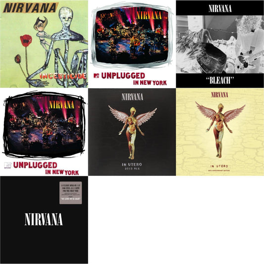 Nirvana - Bleach & Incesticide (20Th Anniversary 45RPM Edition) & In Utero & In Utero: 2013 Mix (2LP) & Nirvana (150G/Dl Code) & Mtv Unplugged In New York (2 LP) & Unplugged In N.Y.