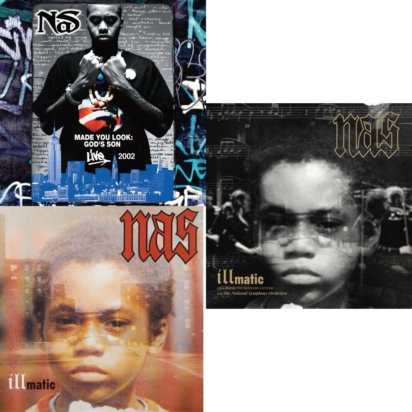 Nas - Made You Look: God's Son Live 2002 (Rsd) & Illmatic & Illmatic: Live From The Kennedy Center (Limited 2LP/180G/Poster/Dl Card)
