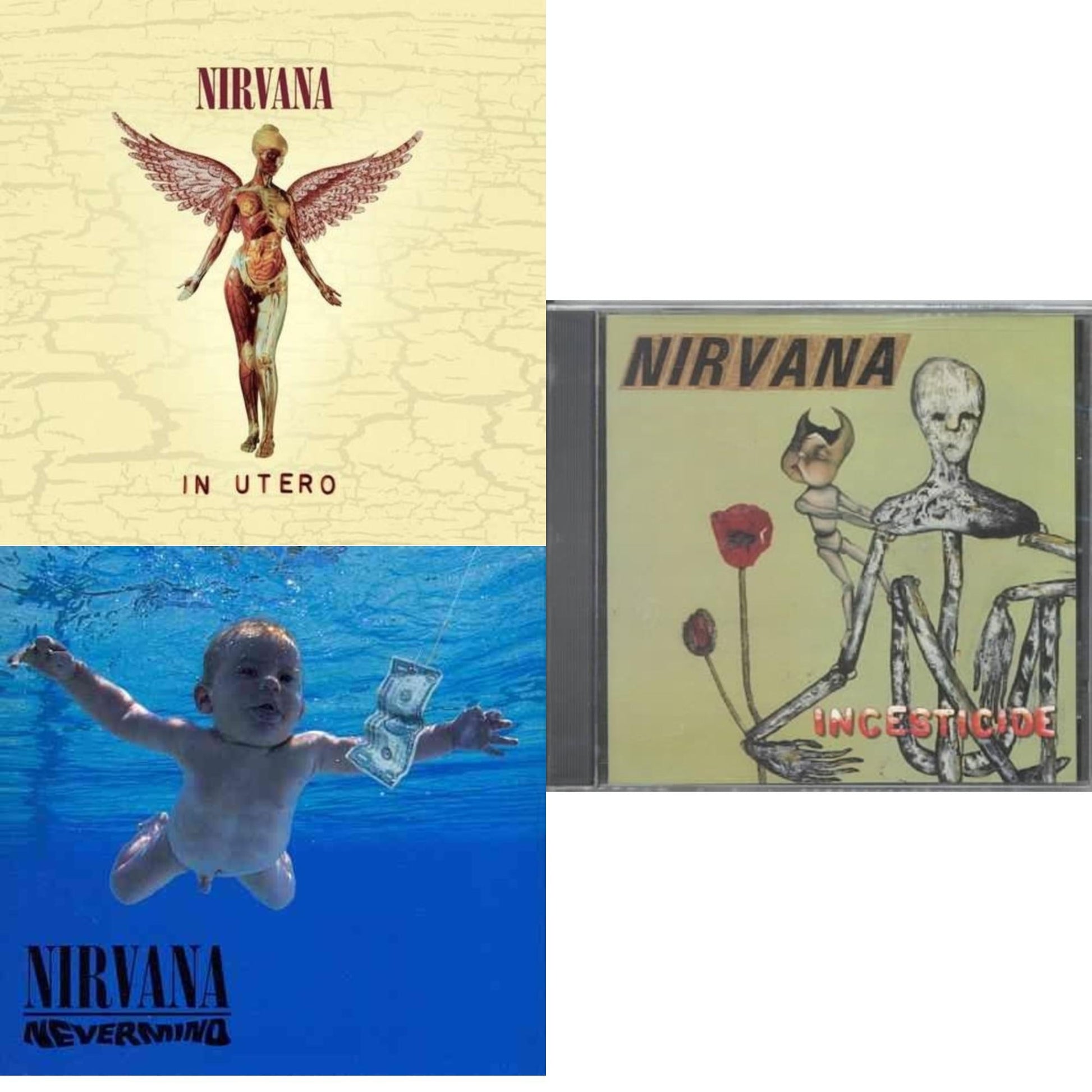 Nirvana - Nevermind & In Utero & Incesticide - CD Bundle