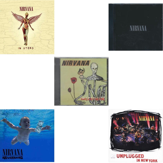 Nirvana - Nevermind & In Utero & Nirvana & Incesticide & Unplugged In N.Y. - CD Bundle