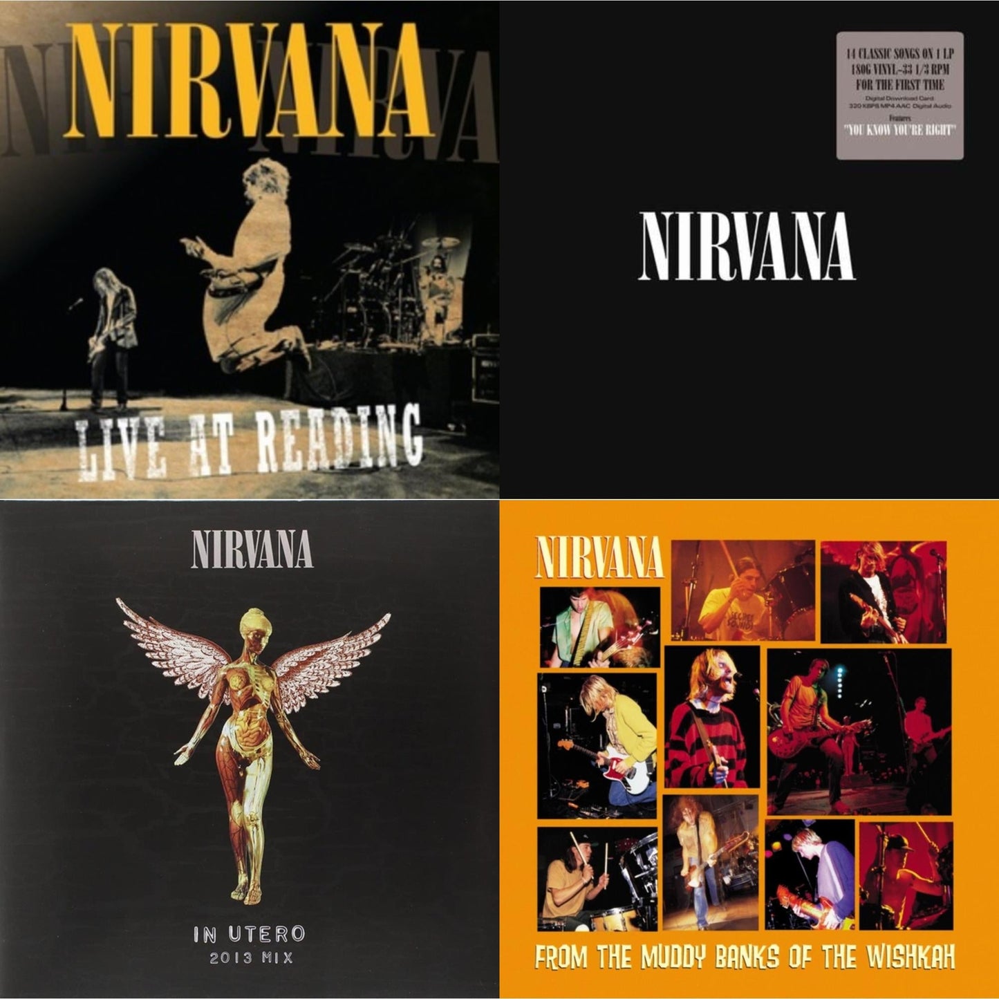 Nirvana - Live At Reading & In Utero: 2013 Mix (2LP) & Nirvana (150G/Dl Code) & From The Muddy Banks Of The Wishkah