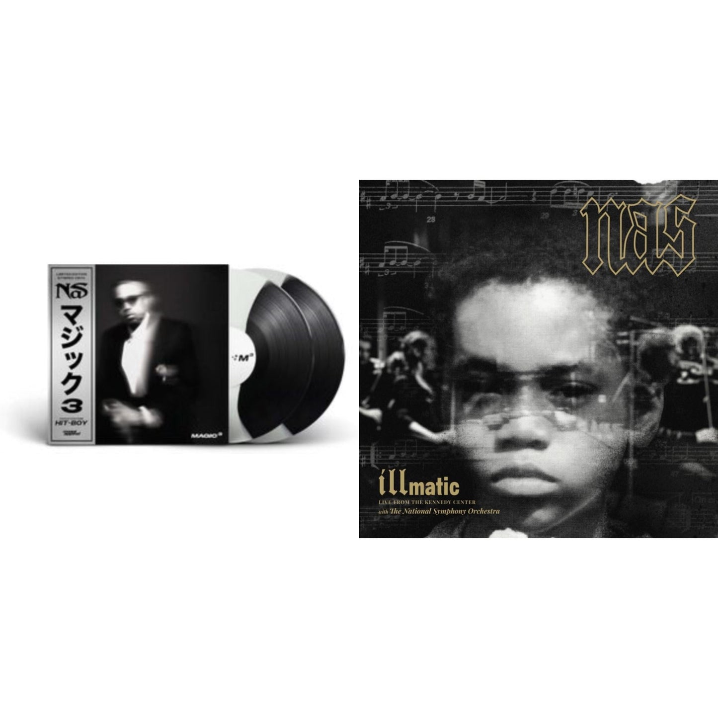 Nas - Magic 3 (2LP/Coloured Vinyl) & Illmatic: Live From The Kennedy Center (Limited 2LP/180G/Poster/Dl Card)