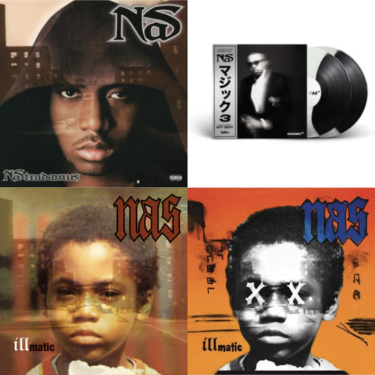 Nas - Nastradamus (Pa) (2 LP/140G Vinyl/Dl Code) & Magic 3 (2LP/Coloured Vinyl) & Illmatic & Illmatic Xx (Pa/180G/Dl Card)