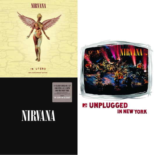 Nirvana - In Utero & Nirvana (150G/Dl Code) & Mtv Unplugged In New York (2 LP)
