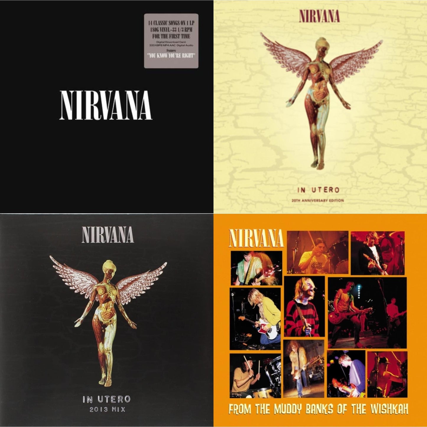 Nirvana - In Utero & In Utero: 2013 Mix (2LP) & Nirvana (150G/Dl Code) & From The Muddy Banks Of The Wishkah