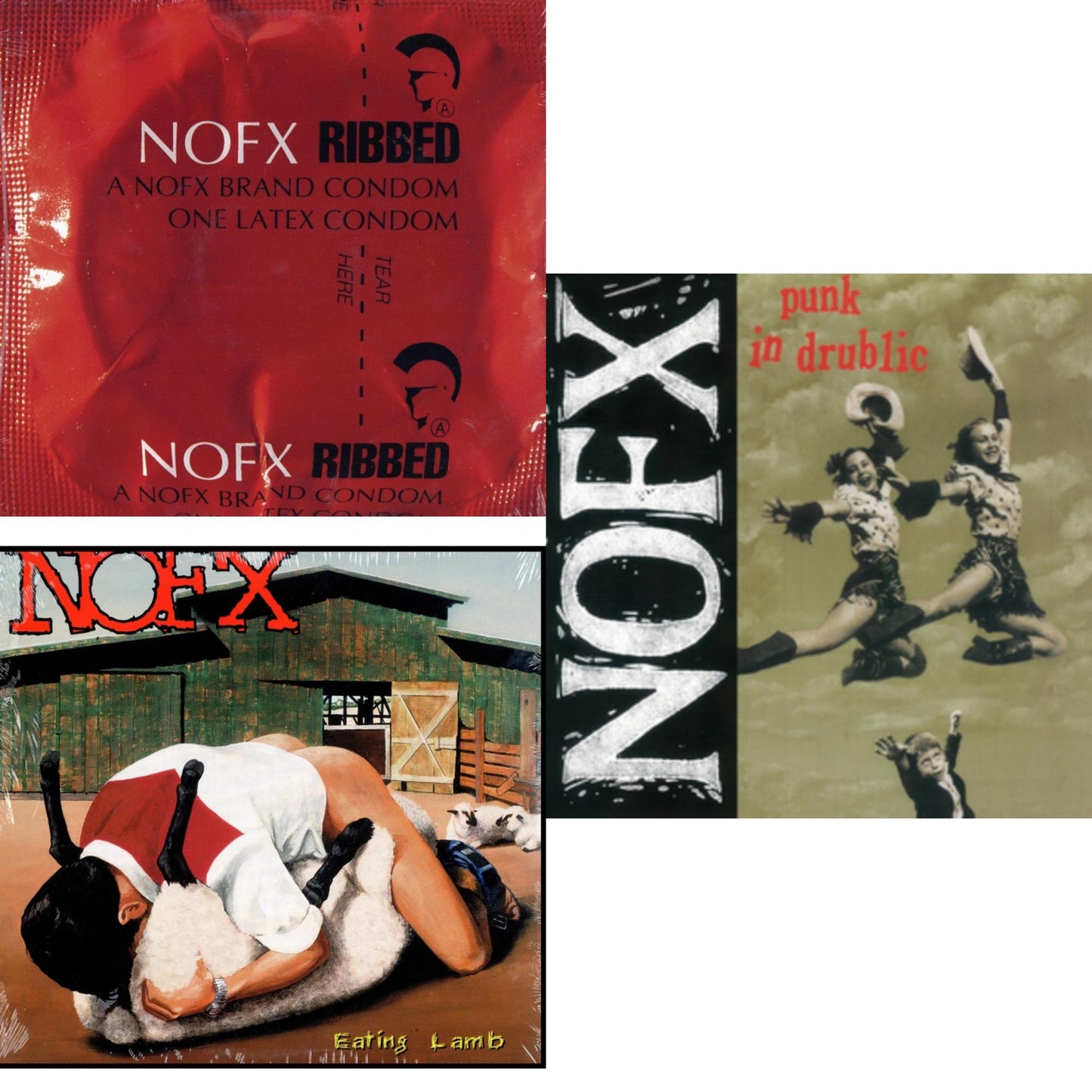 Nofx - Ribbed & Heavy Petting Zoo & Punk In Drublic (20Th Anniversary Reissue/Dl Card) - LP Vinyl Bundle