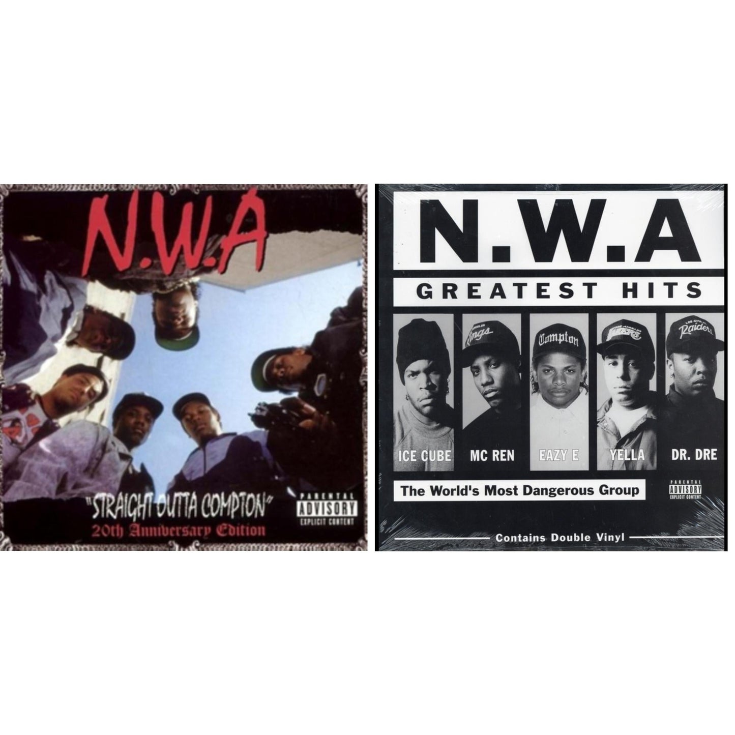 N.W.A. - Straight Outta (20Th Anniversary Edition) & N.W.A. Greatest Hits - LP Vinyl Bundle