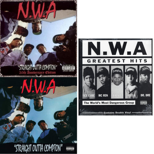 N.W.A. - Straight Outta (20Th Anniversary Edition) & Straight Outta Compton & N.W.A. Greatest Hits - LP Vinyl Bundle