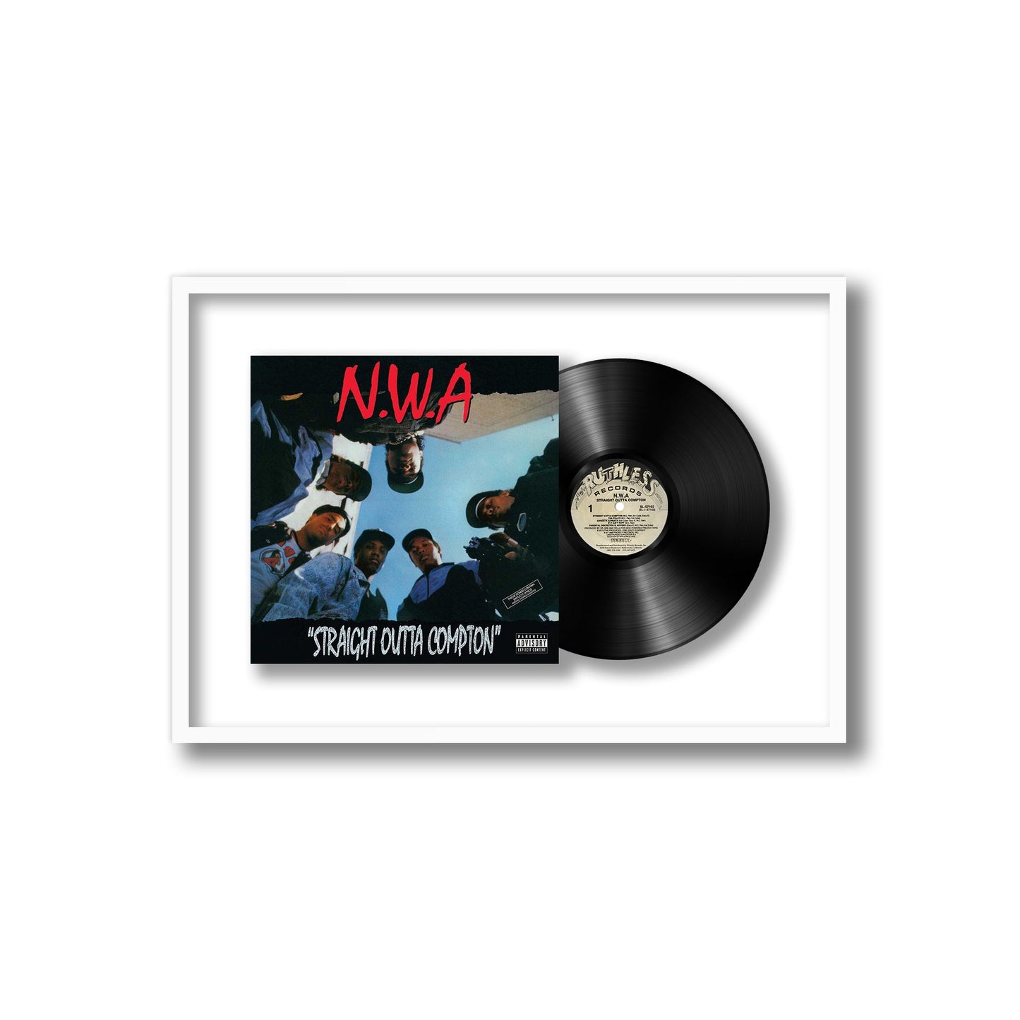 N.W.A. Straight Outta Compton Framed Vinyl Record