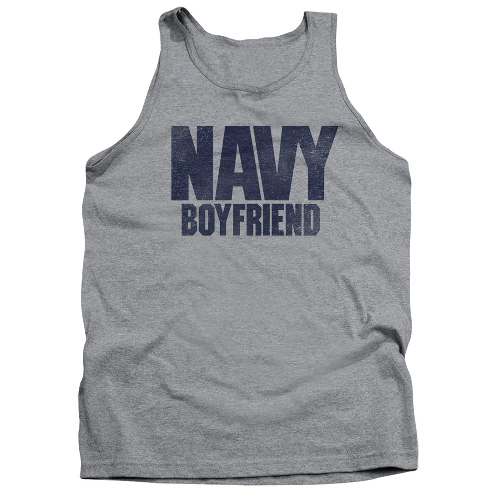 Navy Boyfriend Mens Tank Top Shirt Athletic Heather