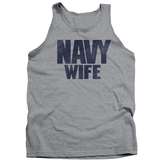 Navy Wife Mens Tank Top Shirt Athletic Heather