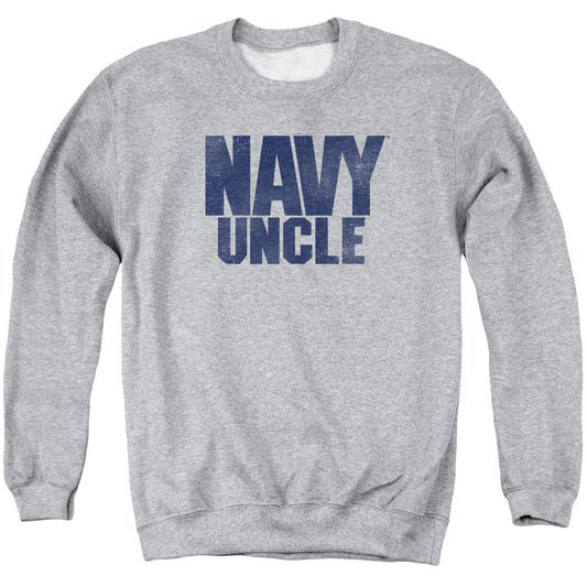 Navy Uncle Mens Crewneck Sweatshirt Athletic Heather Officially Licensed