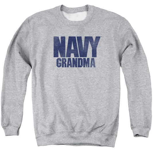 Navy Grandma Mens Crewneck Sweatshirt Athletic Heather Officially Licensed