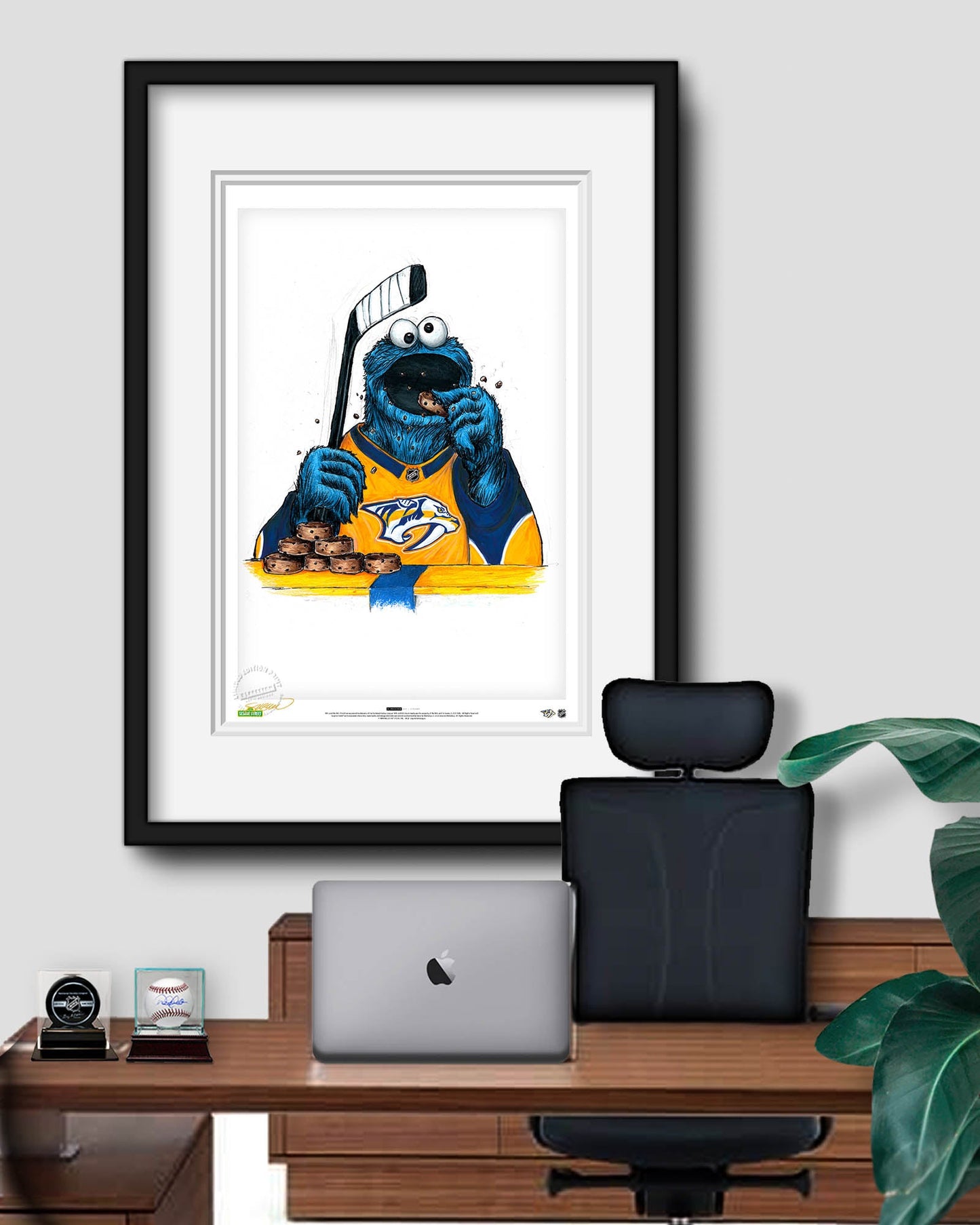Cookie Monster x NHL Predators Limited Edition Art Print