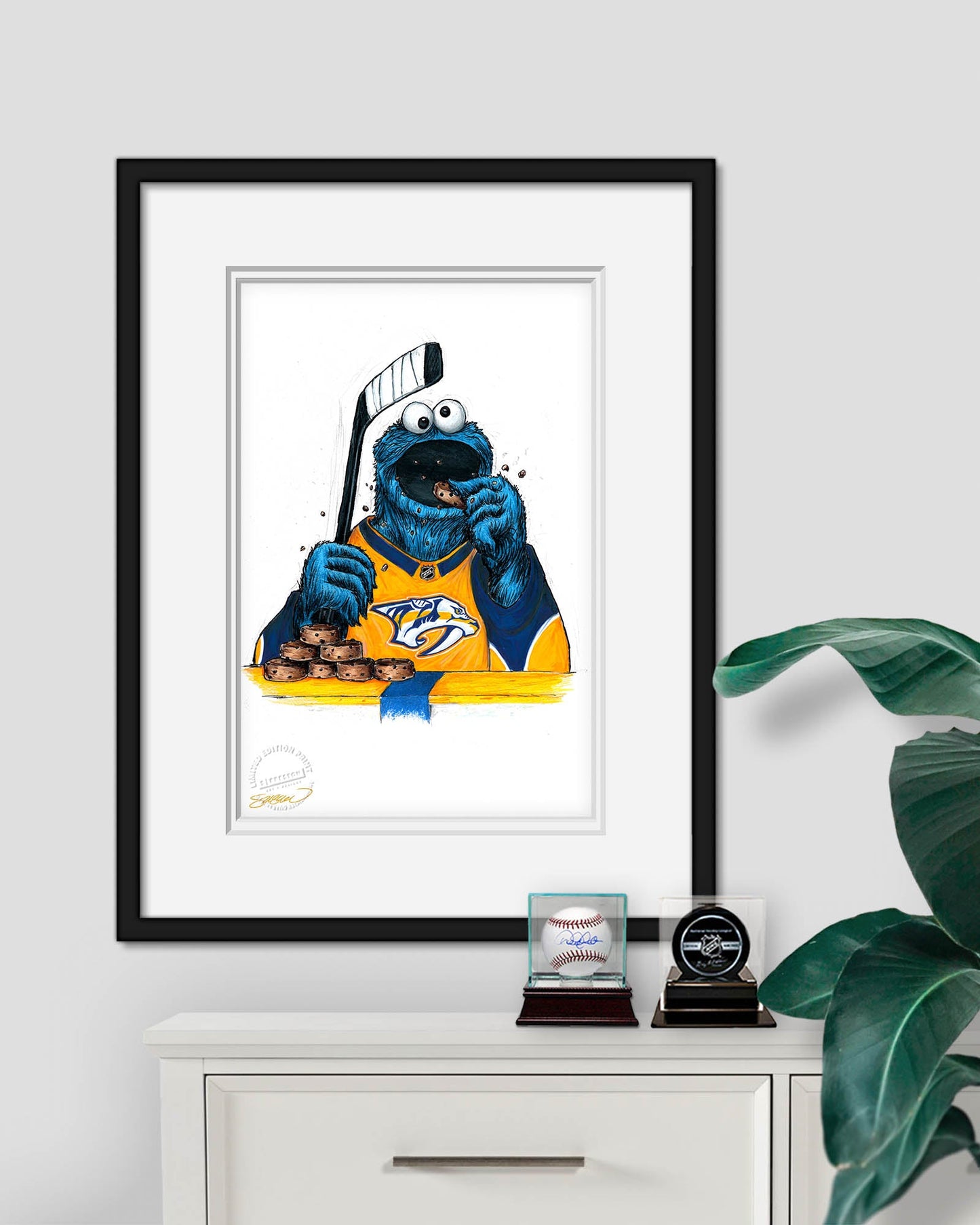Cookie Monster x NHL Predators Limited Edition Art Print