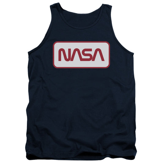 Nasa Rectangular Logo Mens Tank Top Shirt Navy