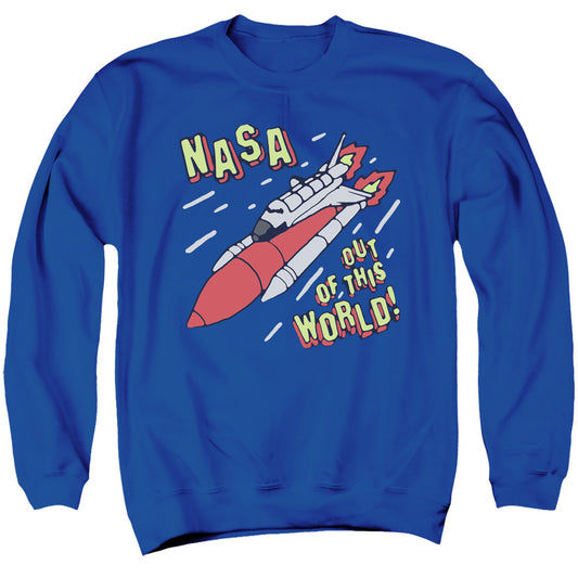 Nasa Out Of This World Mens Crewneck Sweatshirt Royal Blue Officially Licensed