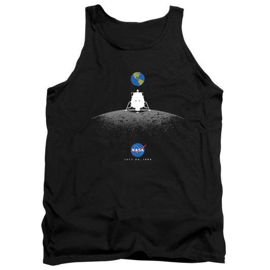 Nasa Moon Landing Simple Mens Tank Top Shirt Black