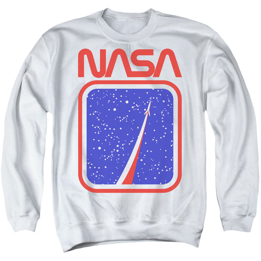 Nasa To The Stars Mens Crewneck Sweatshirt White Officially Licensed