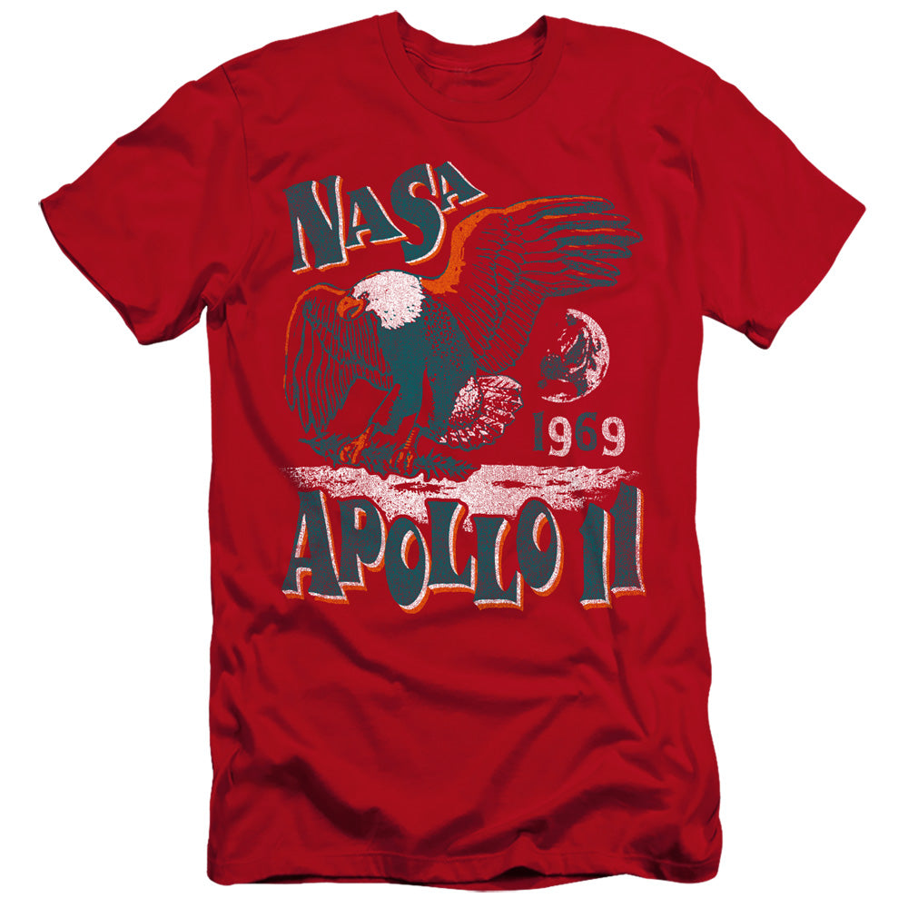 Nasa Apollo 11 Hbo Premium Bella Canvas Slim Fit Mens T Shirt Red