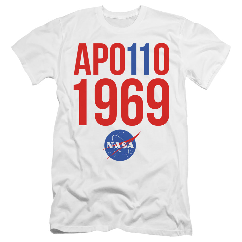 Nasa 1969 Hbo Premium Bella Canvas Slim Fit Mens T Shirt White