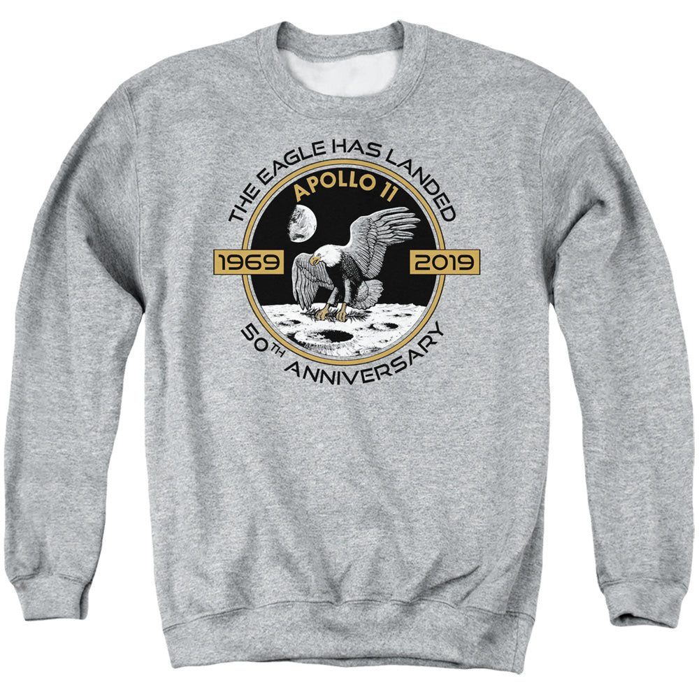 Nasa Apollo Circle 50Th Mens Crewneck Sweatshirt Athletic Heather