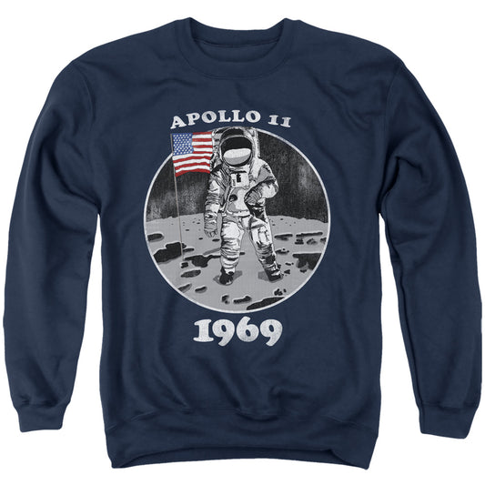 Nasa Not Fake Mens Crewneck Sweatshirt Navy Officially Licensed