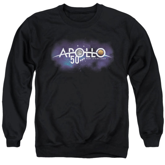 Nasa Next Giant Leap Mens Crewneck Sweatshirt Black Officially Licensed