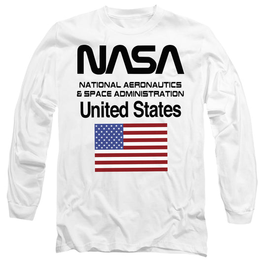 Nasa Administration Mens Long Sleeve Shirt White