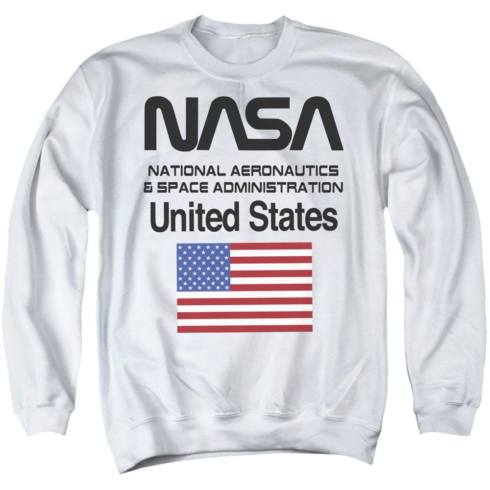 Nasa Administration Mens Crewneck Sweatshirt White