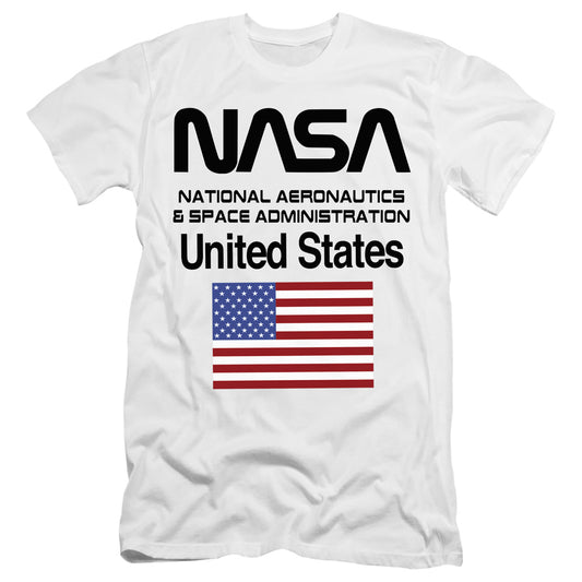 Nasa Administration Hbo Premium Bella Canvas Slim Fit Mens T Shirt White