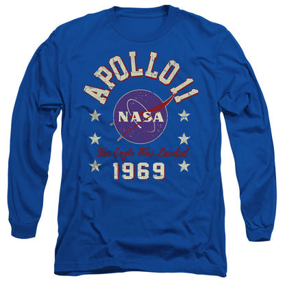 Nasa 1969 2 Mens Long Sleeve Shirt Royal Blue