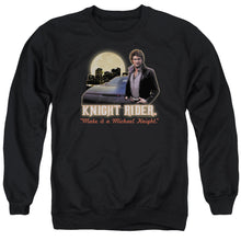 Load image into Gallery viewer, Knight Rider Full Moon Mens Crewneck Sweatshirt Black